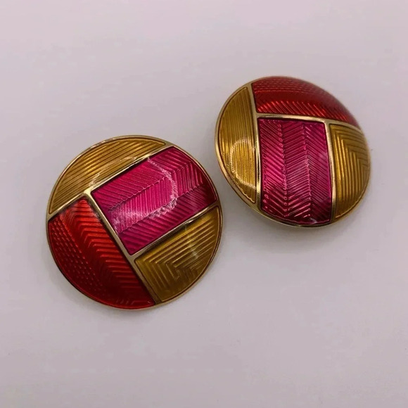 🖤Vintage  colour block earrings/052224-ER0010 - Picture 4 of 5